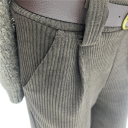 pantalone in velluto con costina velvet